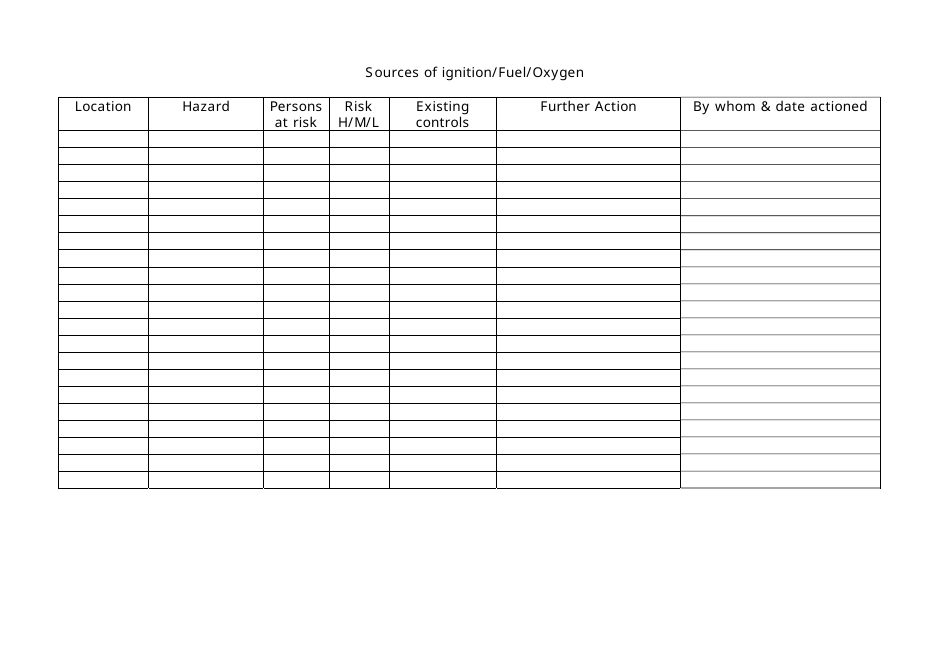 Fire Risk Assessment Form - West Sussex, United Kingdom, Page 4