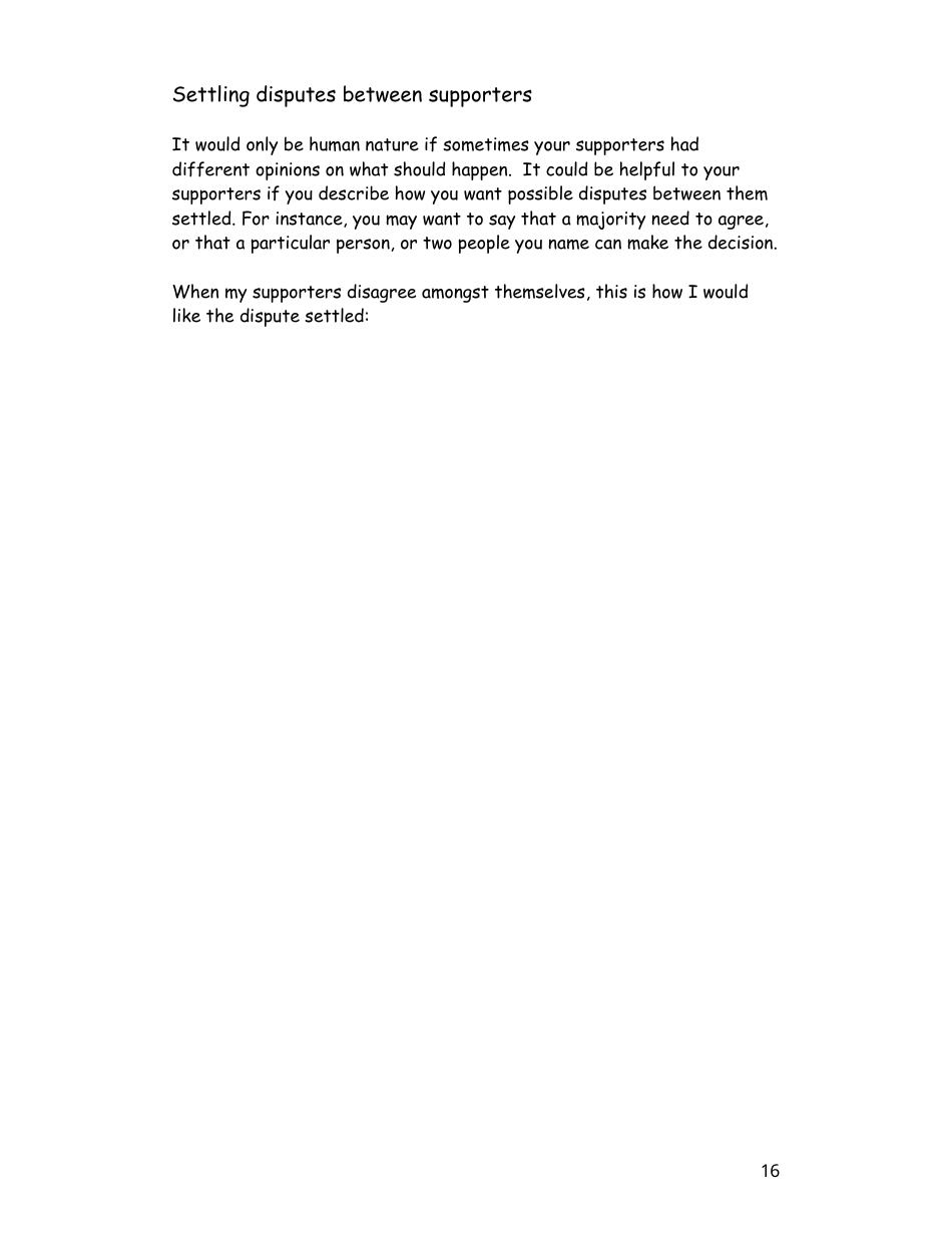 Wellness Recovery Action Plan (Wrap) Personal Workbook, Page 16