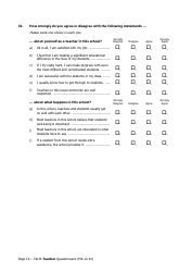 Teacher Questionnaire Template - Oecd Teaching and Learning International Survey (Talis), Page 16