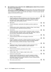 Teacher Questionnaire Template - Oecd Teaching and Learning International Survey (Talis), Page 18