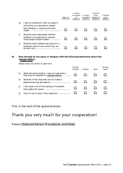 Teacher Questionnaire Template - Oecd Teaching and Learning International Survey (Talis), Page 23