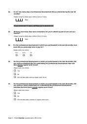Teacher Questionnaire Template - Oecd Teaching and Learning International Survey (Talis), Page 6