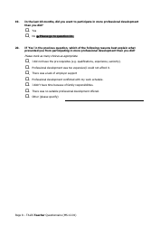 Teacher Questionnaire Template - Oecd Teaching and Learning International Survey (Talis), Page 8