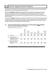 Teacher Questionnaire Template - Oecd Teaching and Learning International Survey (Talis), Page 9