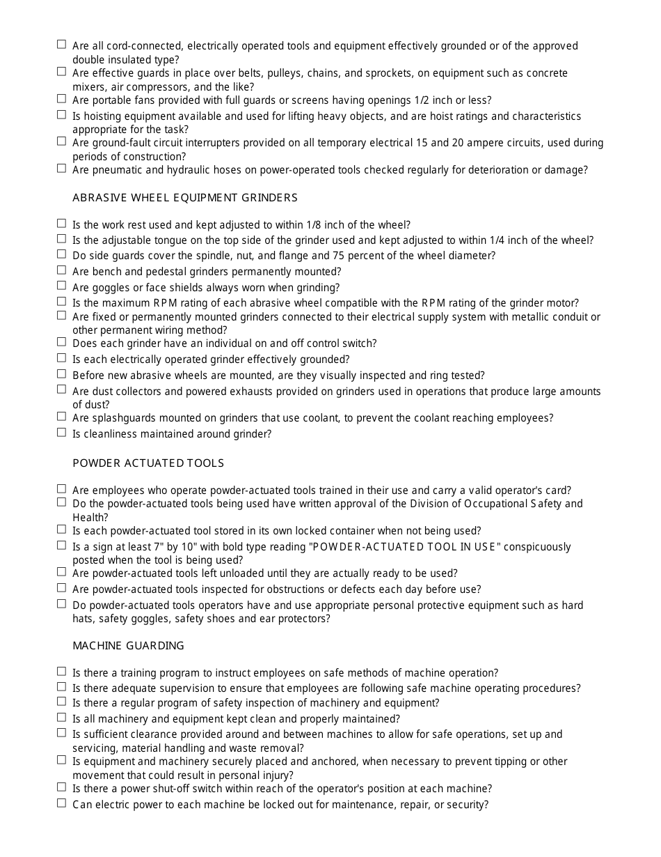 California Hazard Assessment Checklist - Fill Out, Sign Online and ...