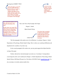 Document preview: Sample Apa Paper Outline