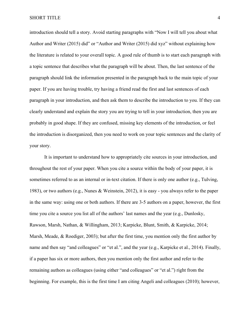 Sample Apa Paper Outline, Page 4