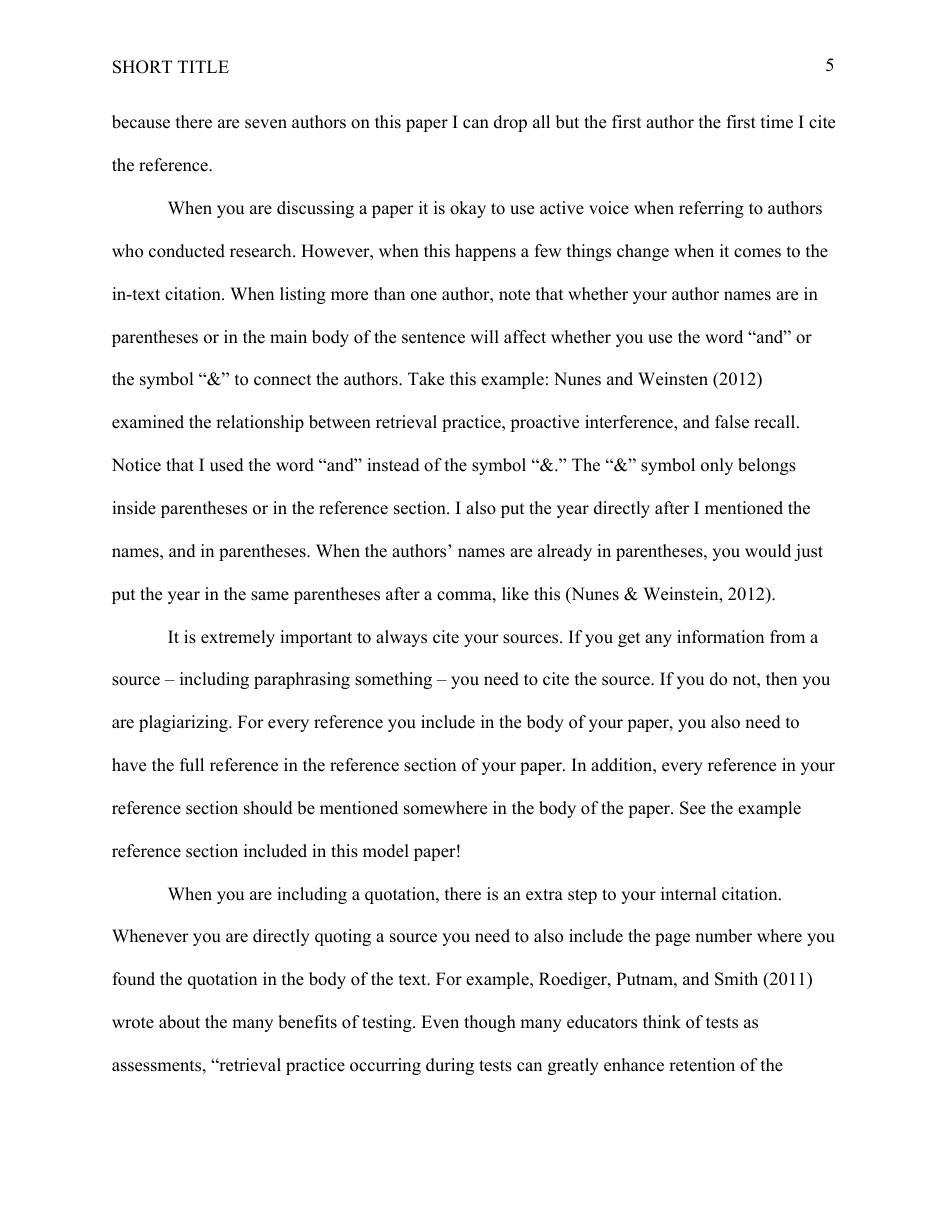 Sample Apa Paper Outline, Page 5