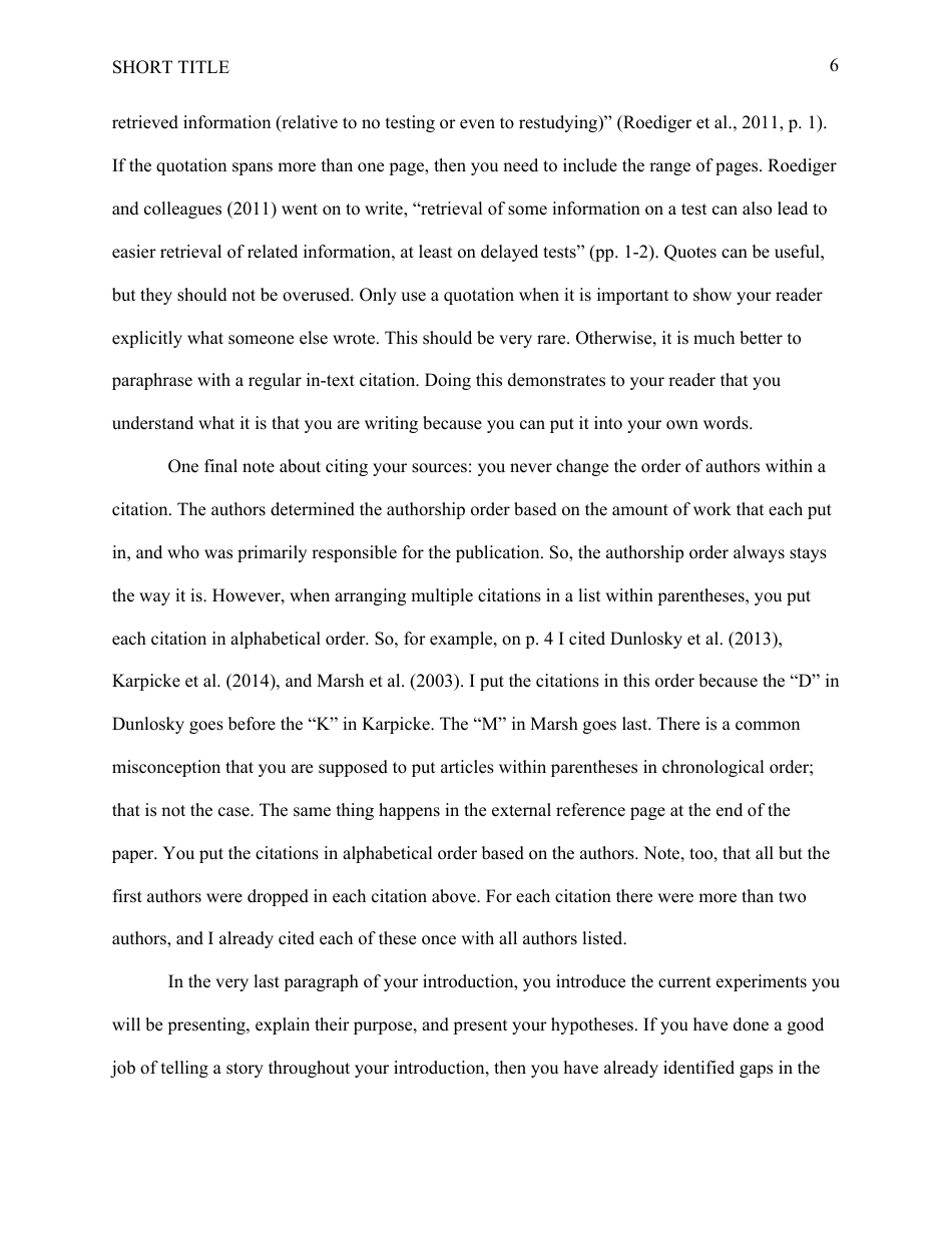 Sample Apa Paper Outline, Page 6