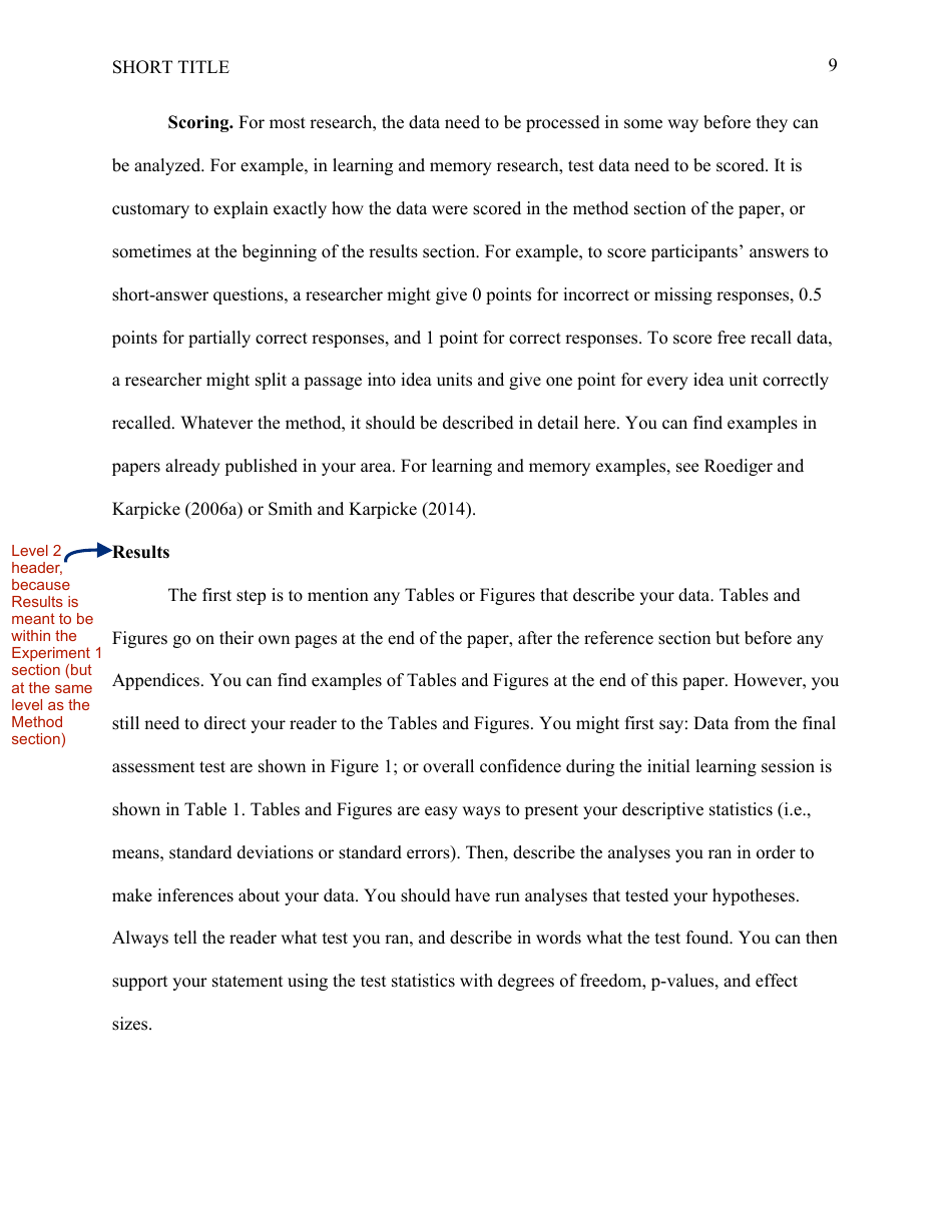 Sample Apa Paper Outline, Page 9