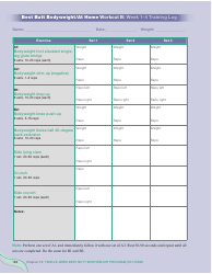 Strong Curves Workout - Weeks 1-12 Training Log Templates, Page 20