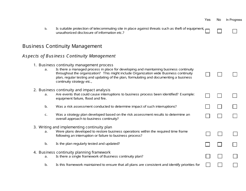 Risk Assessment Checklist Template, Page 8