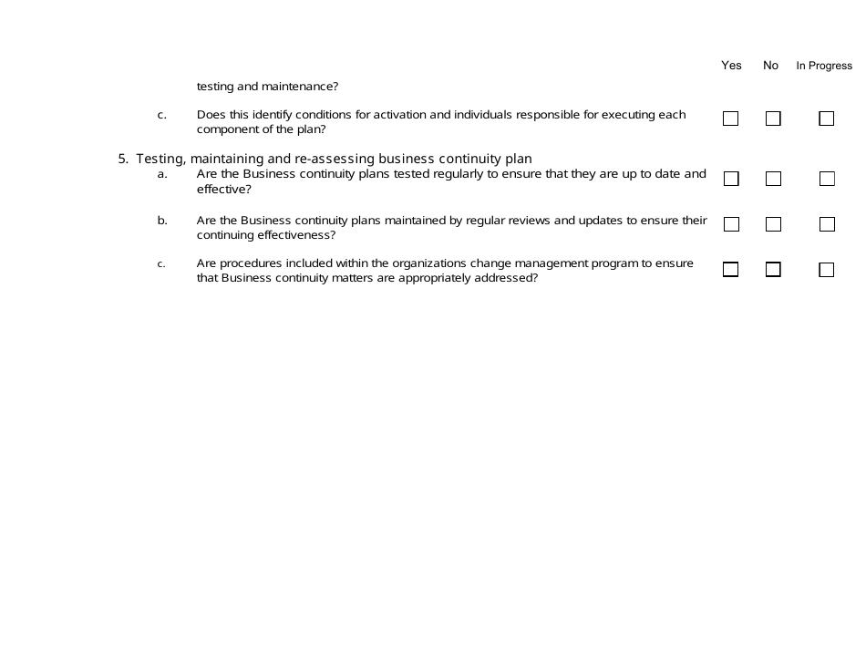Risk Assessment Checklist Template, Page 9