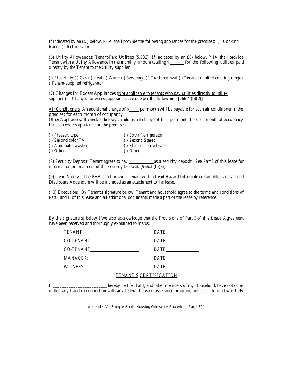Public Housing Authority Lease Agreement Template, Page 16