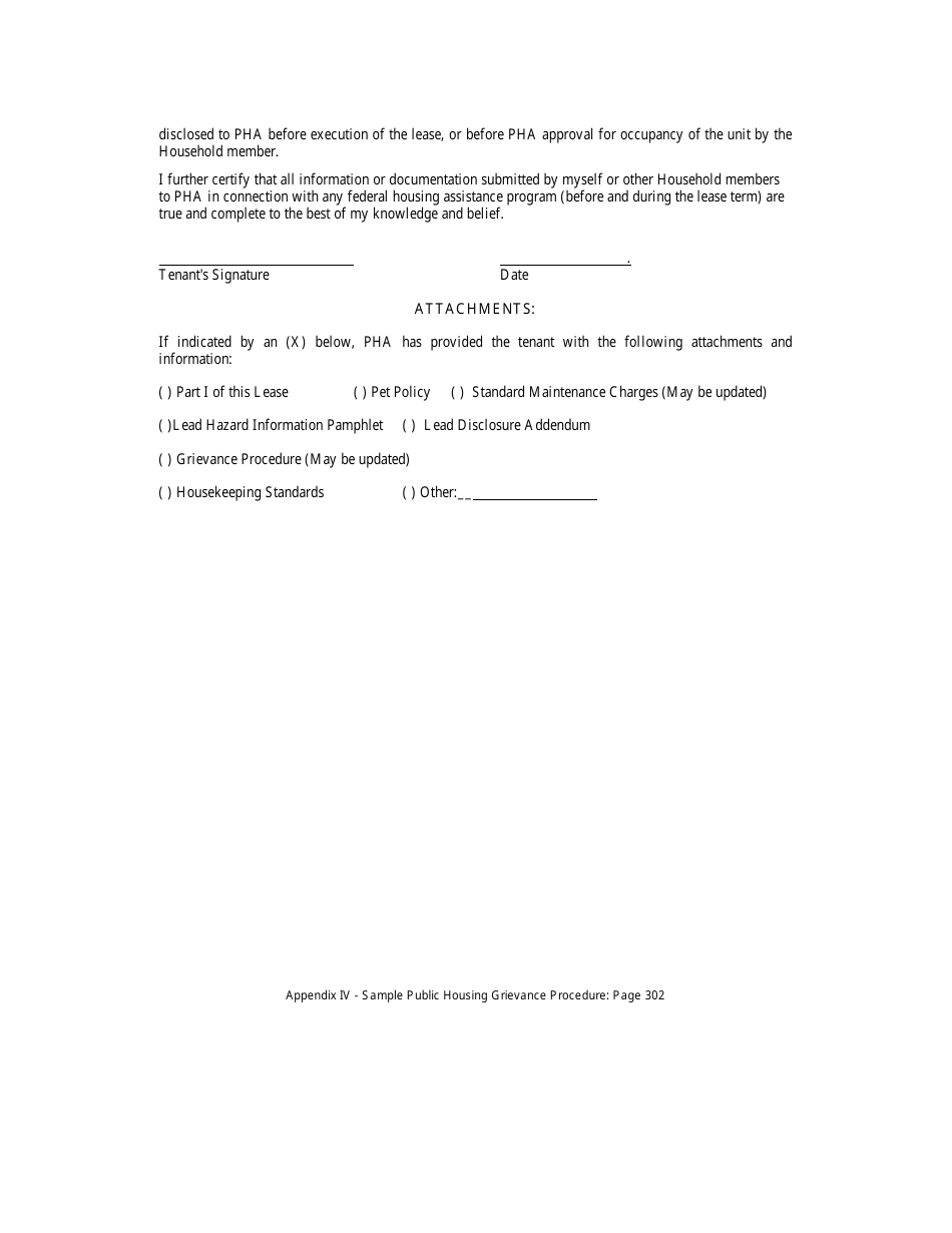 Public Housing Authority Lease Agreement Template, Page 17