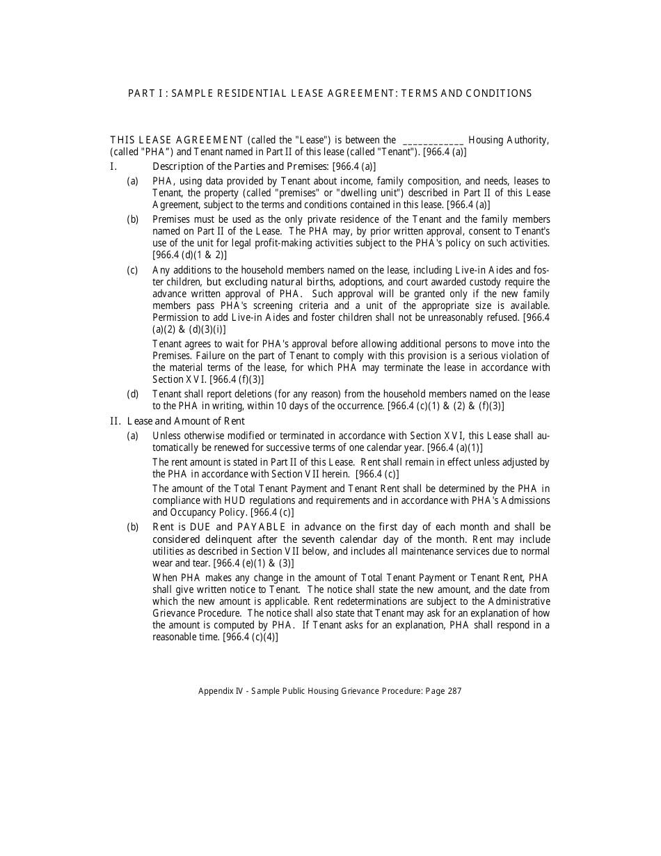 Public Housing Authority Lease Agreement Template, Page 2