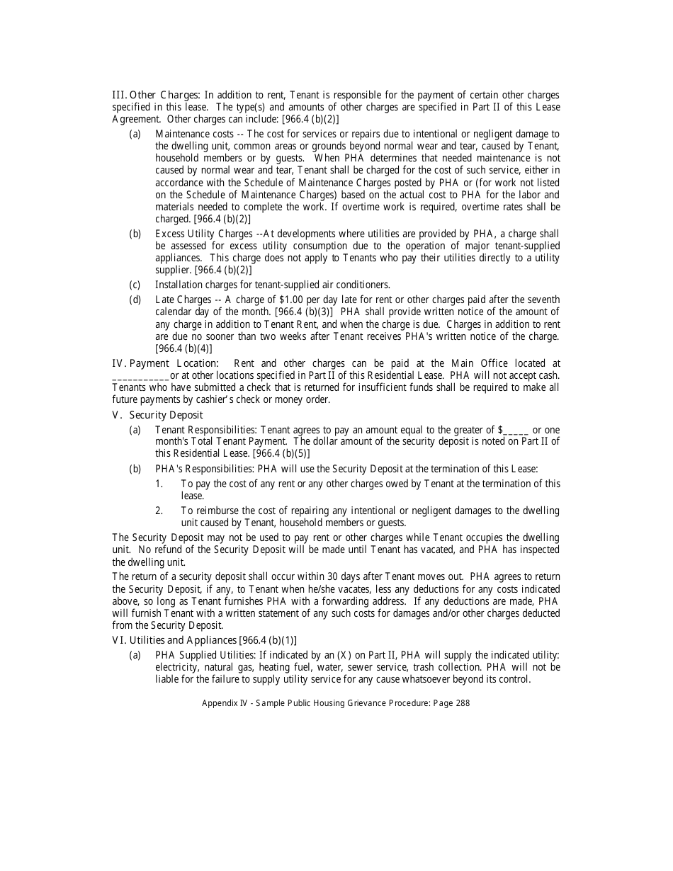 Public Housing Authority Lease Agreement Template, Page 3