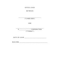 Document preview: Office Lease Agreement Template