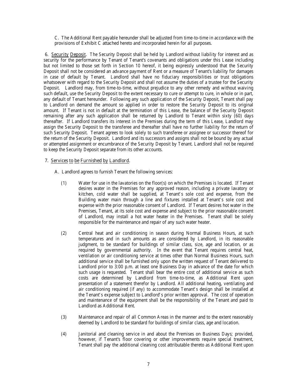 Office Lease Agreement Template, Page 10