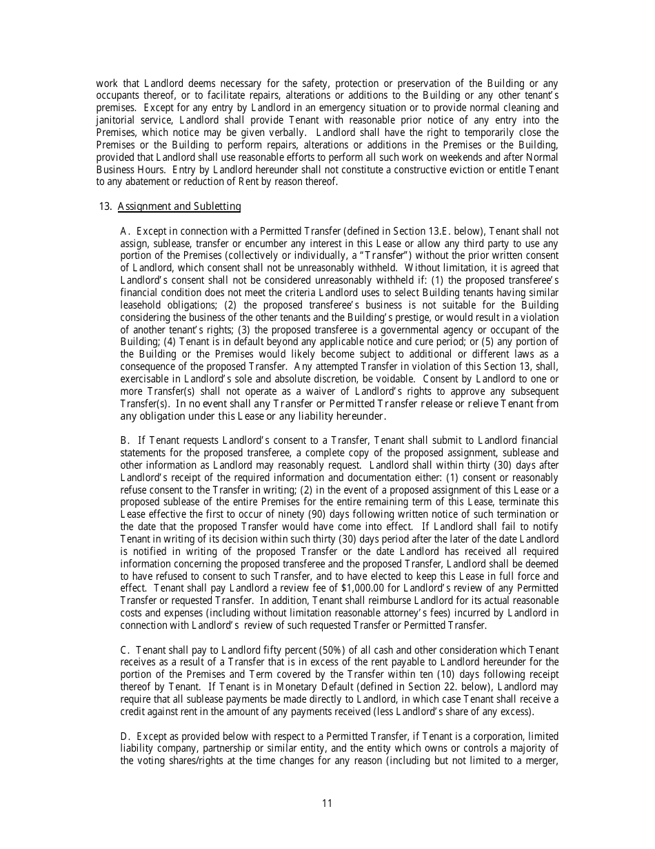 Office Lease Agreement Template, Page 14