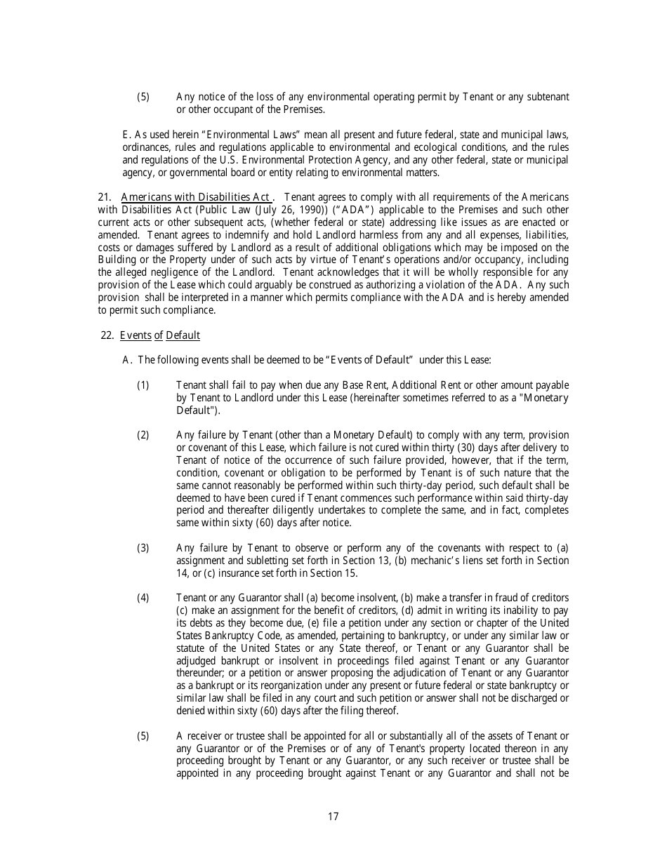 Office Lease Agreement Template, Page 20