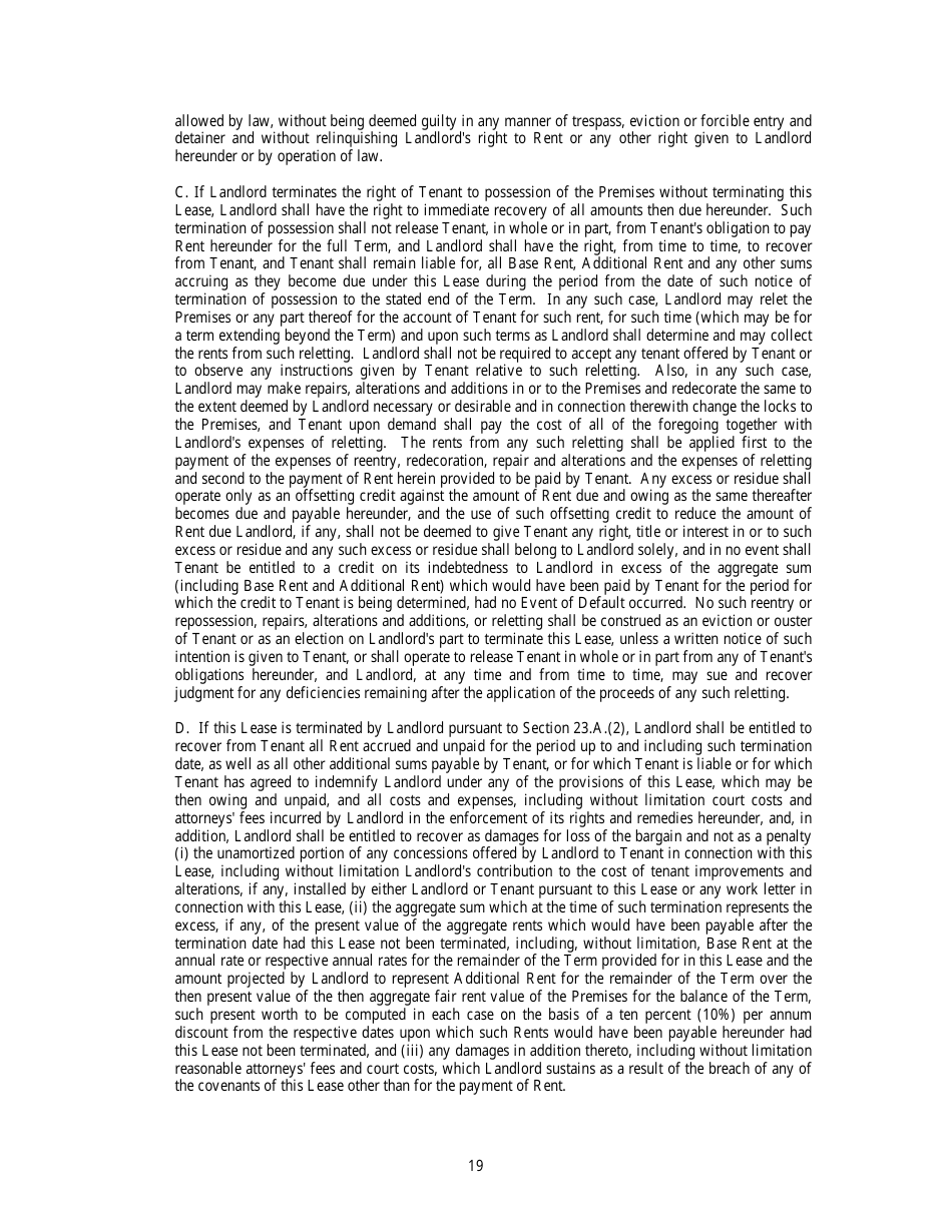 Office Lease Agreement Template, Page 22