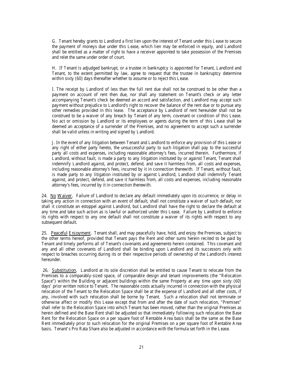 Office Lease Agreement Template, Page 24