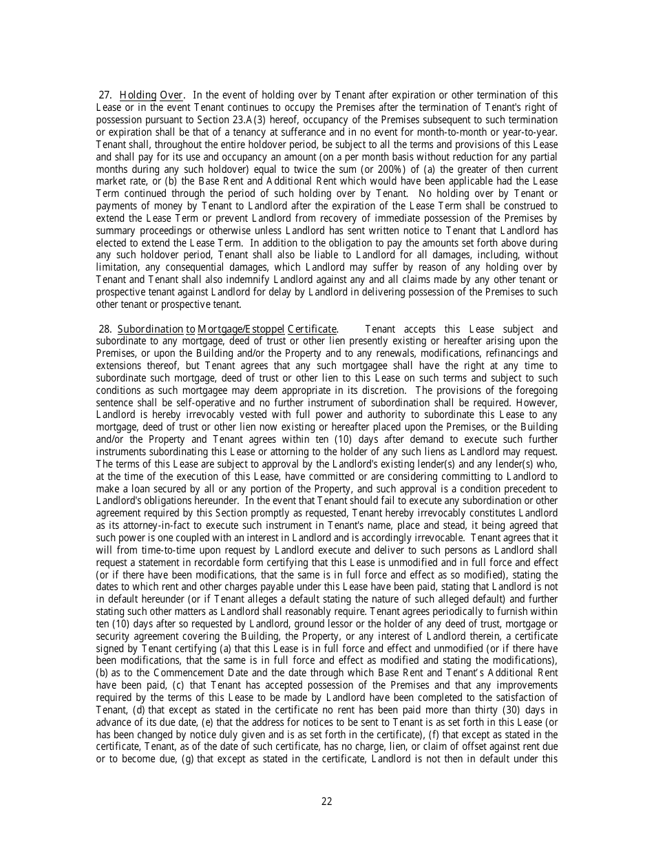 Office Lease Agreement Template, Page 25