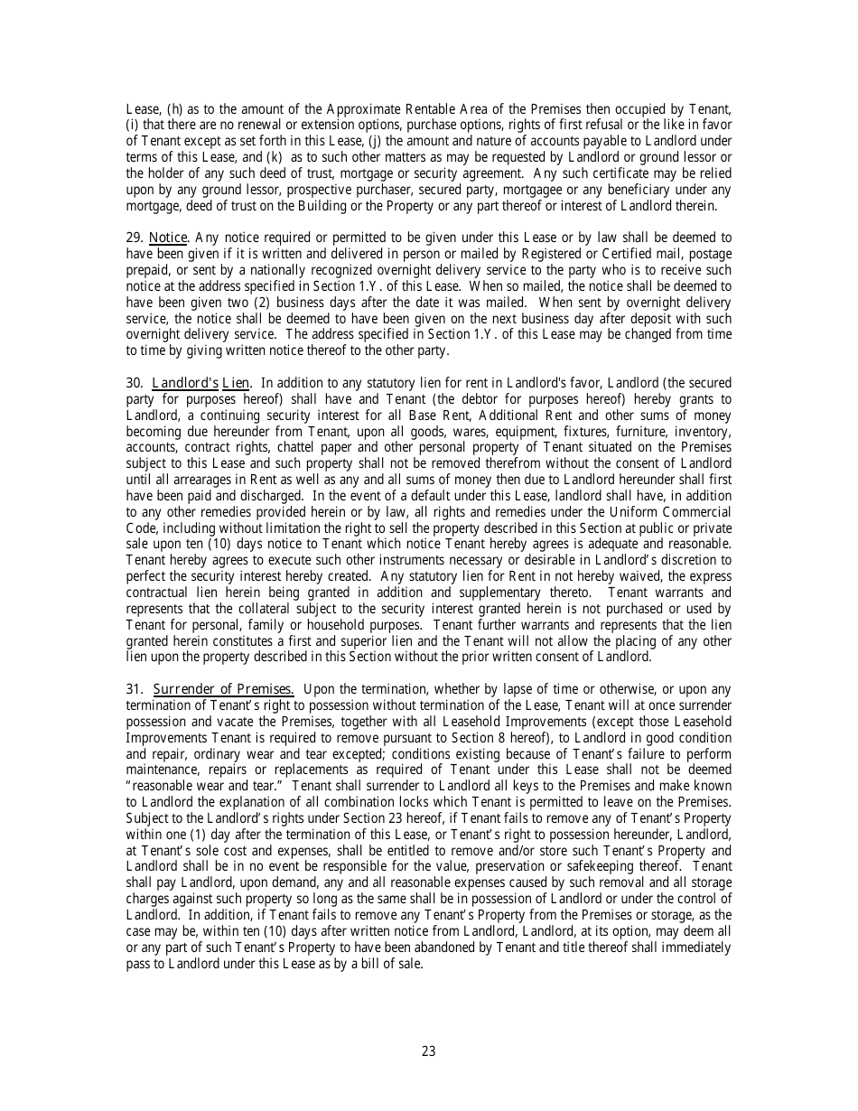 Office Lease Agreement Template, Page 26