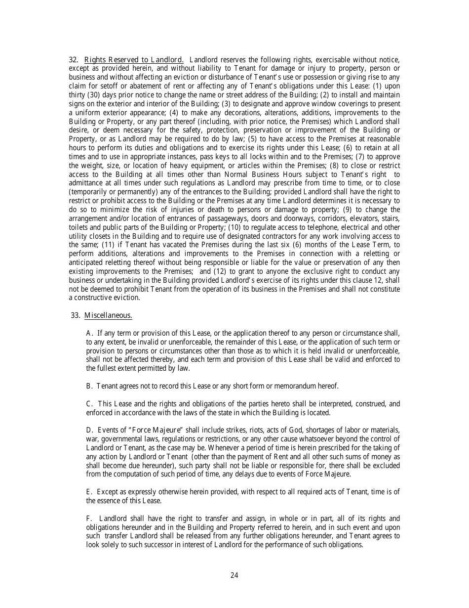 Office Lease Agreement Template, Page 27