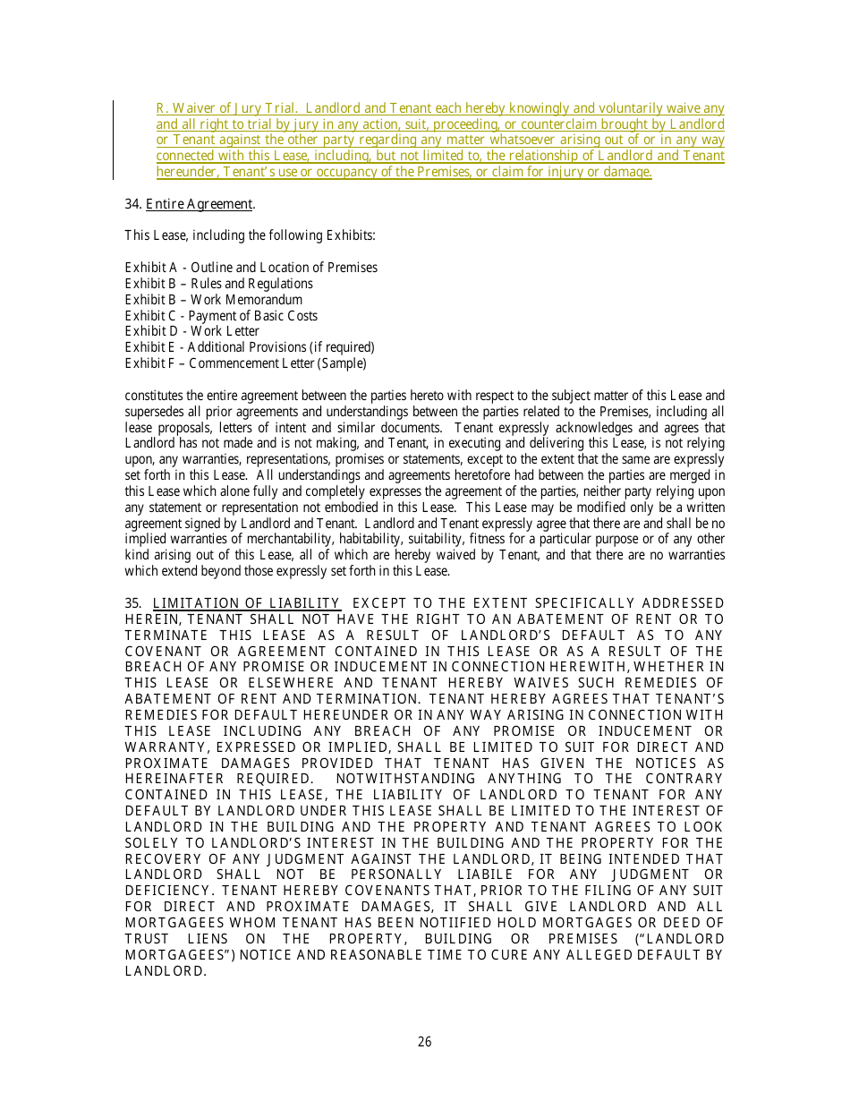 Office Lease Agreement Template, Page 29