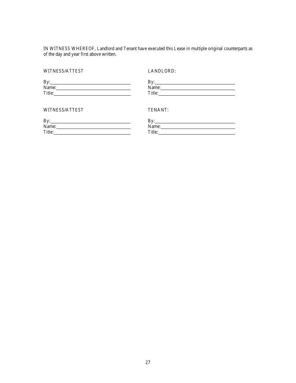 Office Lease Agreement Template, Page 30