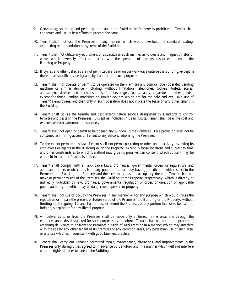 Office Lease Agreement Template, Page 33