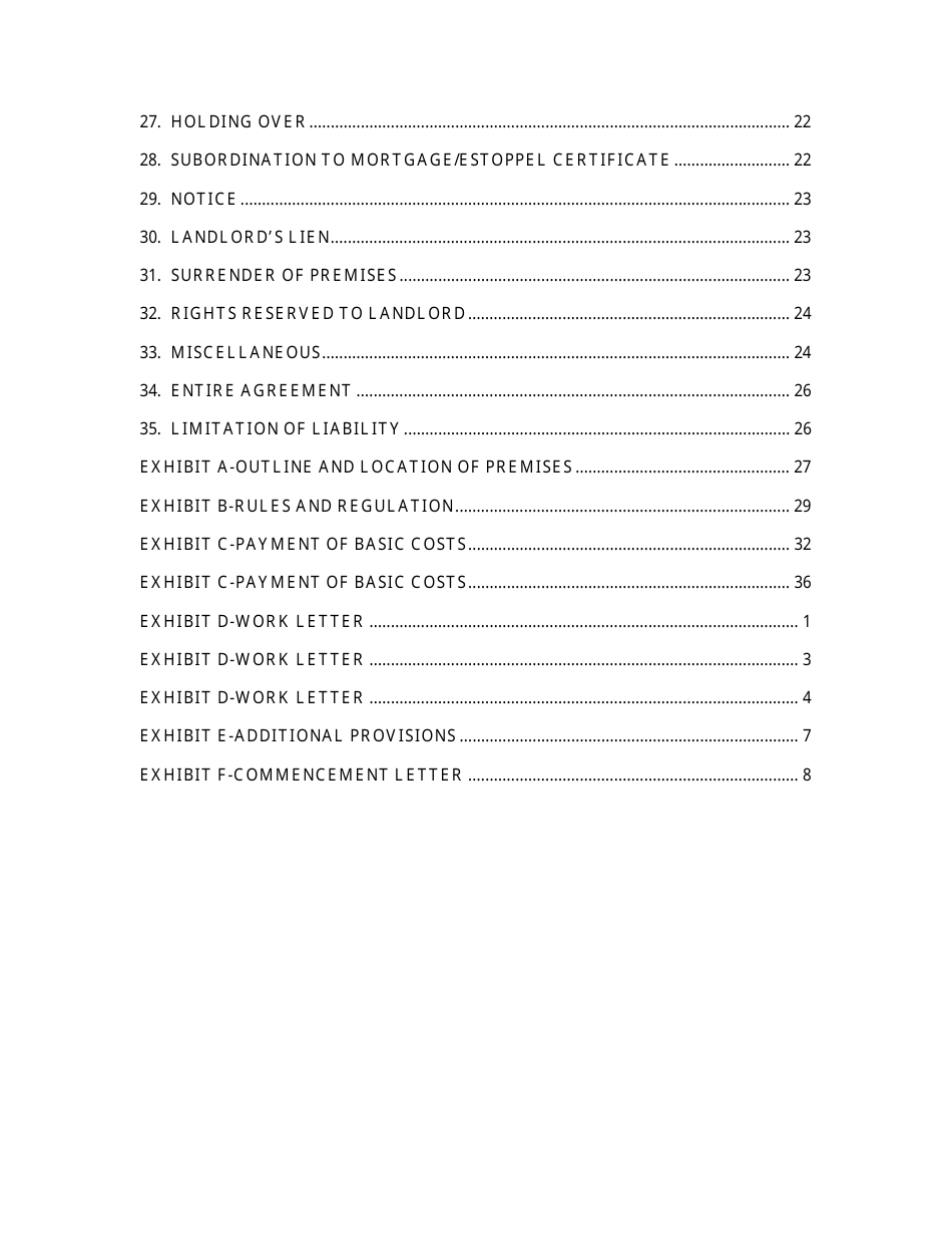 Office Lease Agreement Template, Page 3