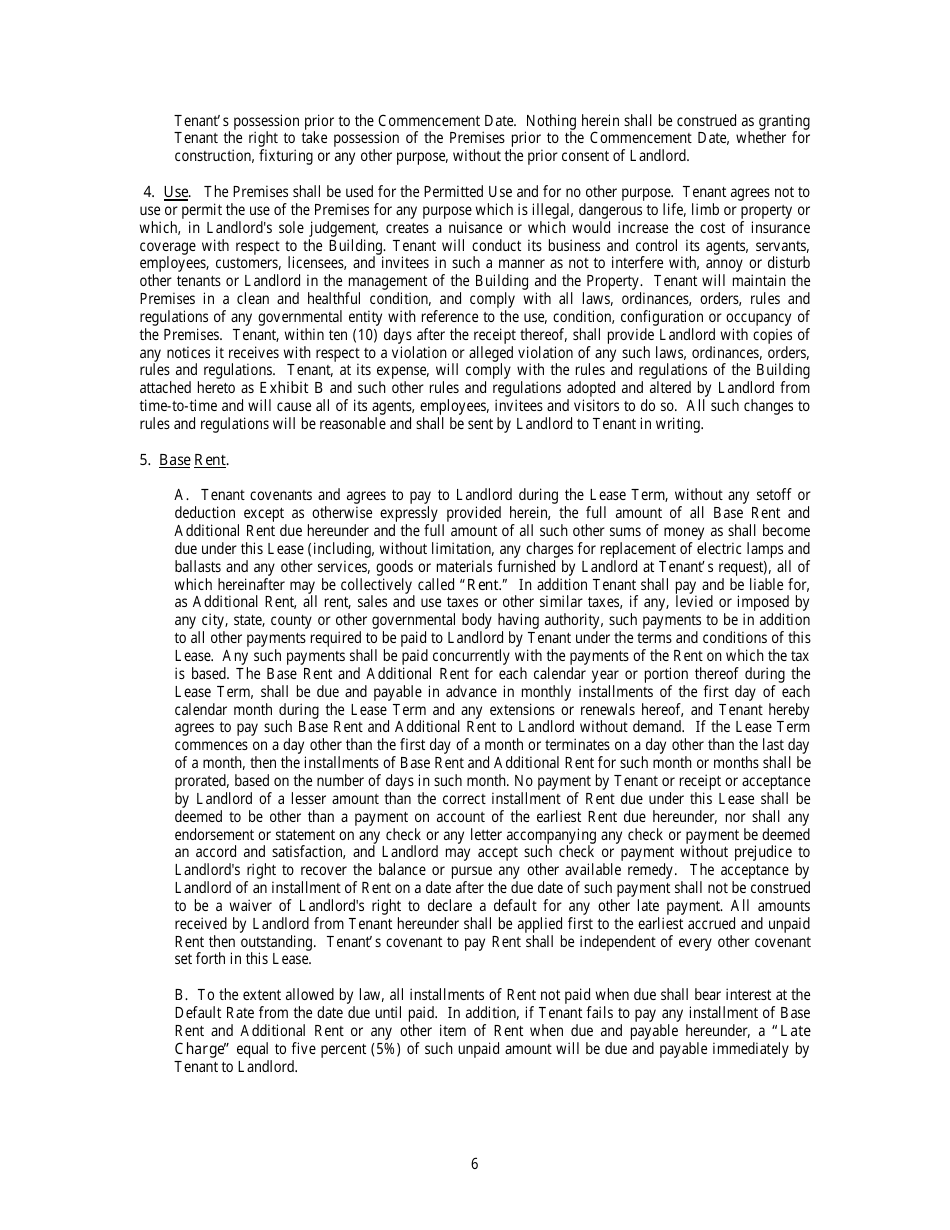 Office Lease Agreement Template, Page 9