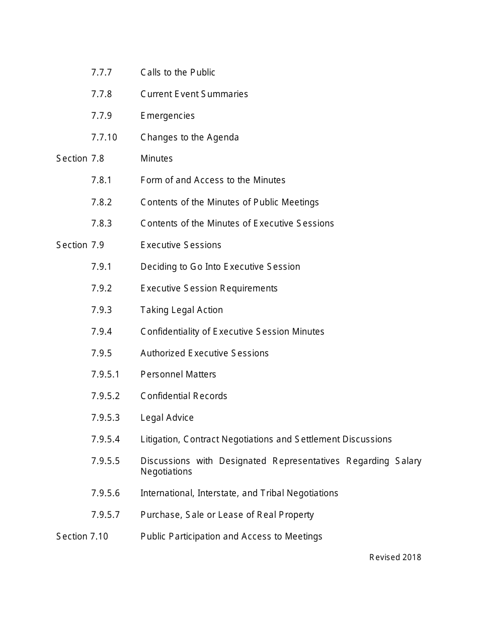 Arizona Agency Handbook - Chapter 7: Open Meetings - Arizona, Page 3