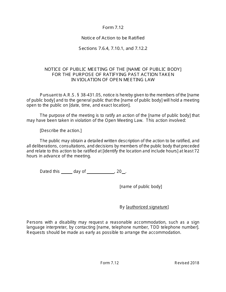 Arizona Agency Handbook - Chapter 7: Open Meetings - Arizona, Page 50