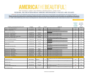 &quot;Federal Recreation Areas Where Interagency Passes Are Issued - America the Beautiful&quot;, Page 11