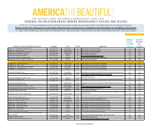 &quot;Federal Recreation Areas Where Interagency Passes Are Issued - America the Beautiful&quot;, Page 21