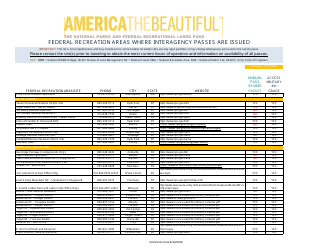 &quot;Federal Recreation Areas Where Interagency Passes Are Issued - America the Beautiful&quot;, Page 29