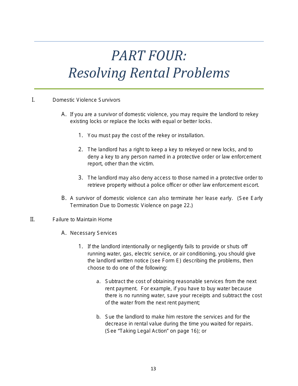 Arizona Tenants Rights and Responsibilities Handbook: a Guidebook From Move-In to Move-Out Including Sample Forms - Arizona, Page 14