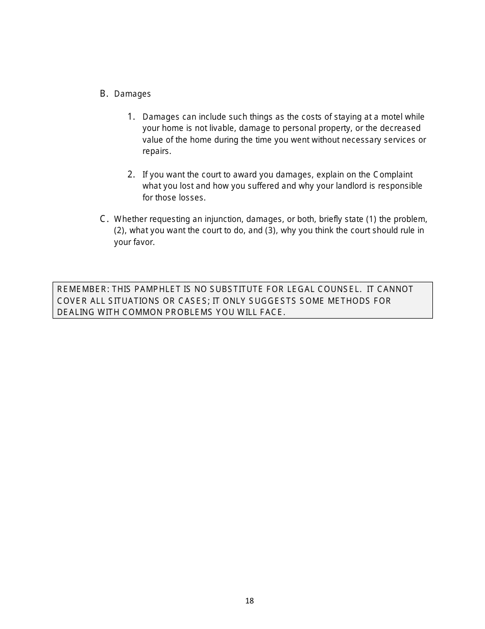 Arizona Tenants Rights and Responsibilities Handbook: a Guidebook From Move-In to Move-Out Including Sample Forms - Arizona, Page 19