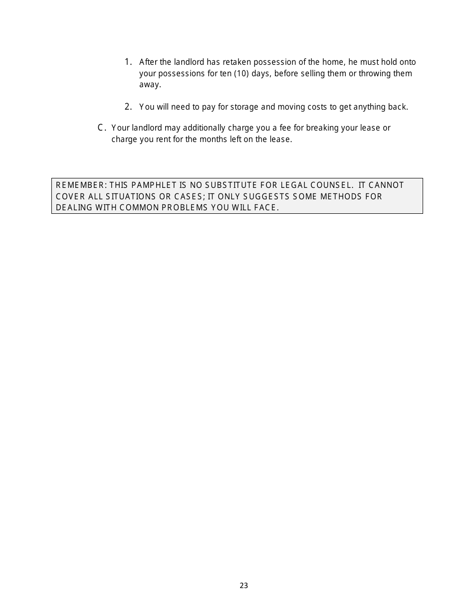 Arizona Tenants Rights and Responsibilities Handbook: a Guidebook From Move-In to Move-Out Including Sample Forms - Arizona, Page 24