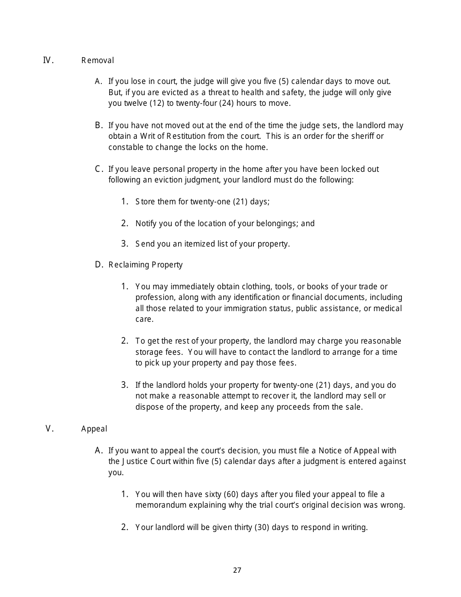 Arizona Tenants Rights and Responsibilities Handbook: a Guidebook From Move-In to Move-Out Including Sample Forms - Arizona, Page 28