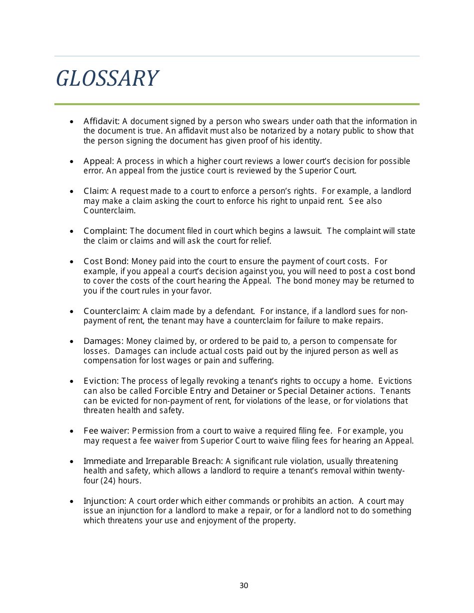 Arizona Tenants Rights and Responsibilities Handbook: a Guidebook From Move-In to Move-Out Including Sample Forms - Arizona, Page 31