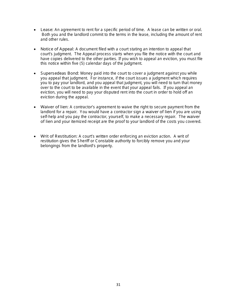 Arizona Tenants Rights and Responsibilities Handbook: a Guidebook From Move-In to Move-Out Including Sample Forms - Arizona, Page 32