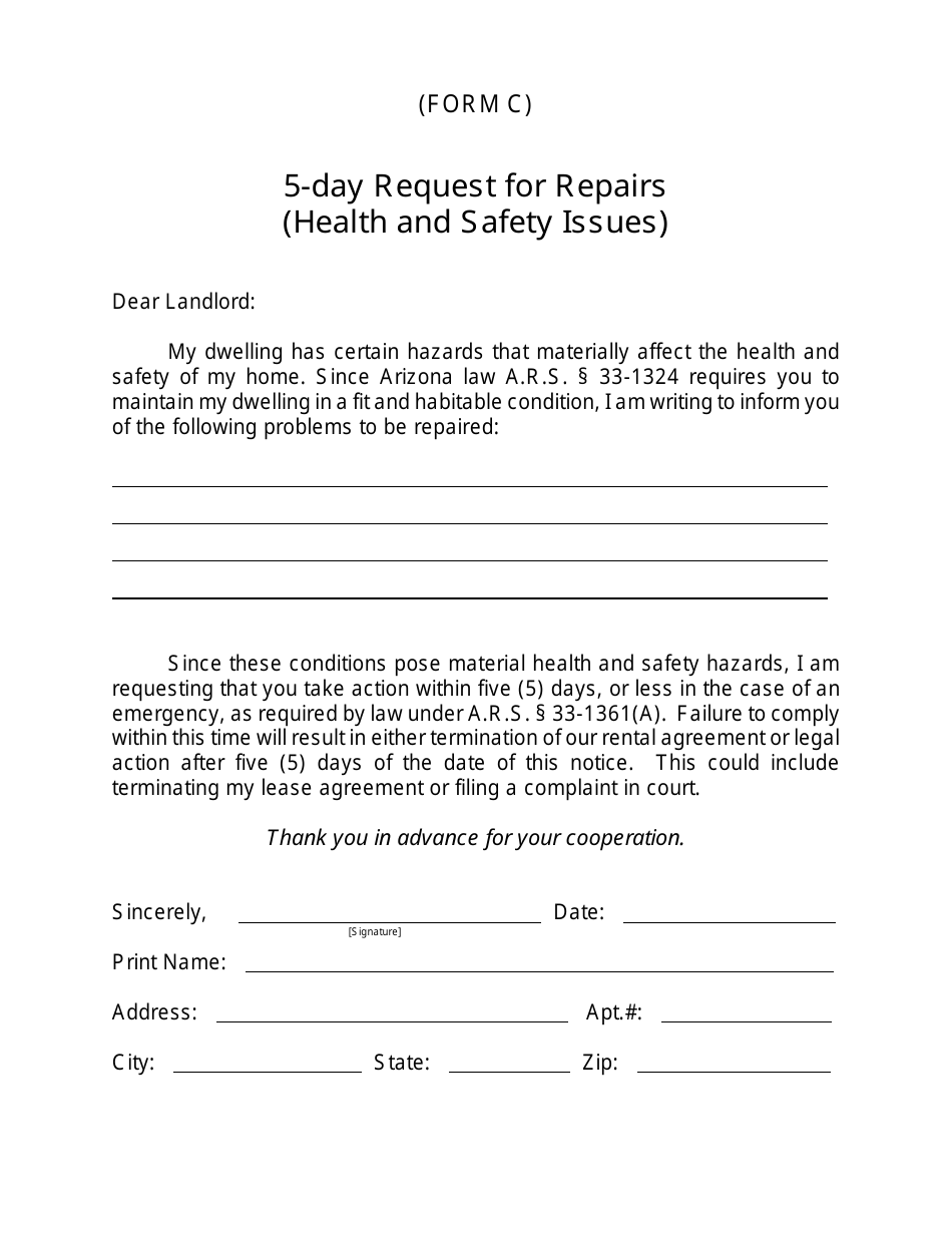 Arizona Tenants Rights and Responsibilities Handbook: a Guidebook From Move-In to Move-Out Including Sample Forms - Arizona, Page 38