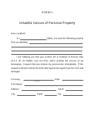 Arizona Tenants&#039; Rights and Responsibilities Handbook: a Guidebook From Move-In to Move-Out Including Sample Forms - Arizona, Page 43