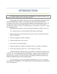 Arizona Tenants&#039; Rights and Responsibilities Handbook: a Guidebook From Move-In to Move-Out Including Sample Forms - Arizona, Page 4