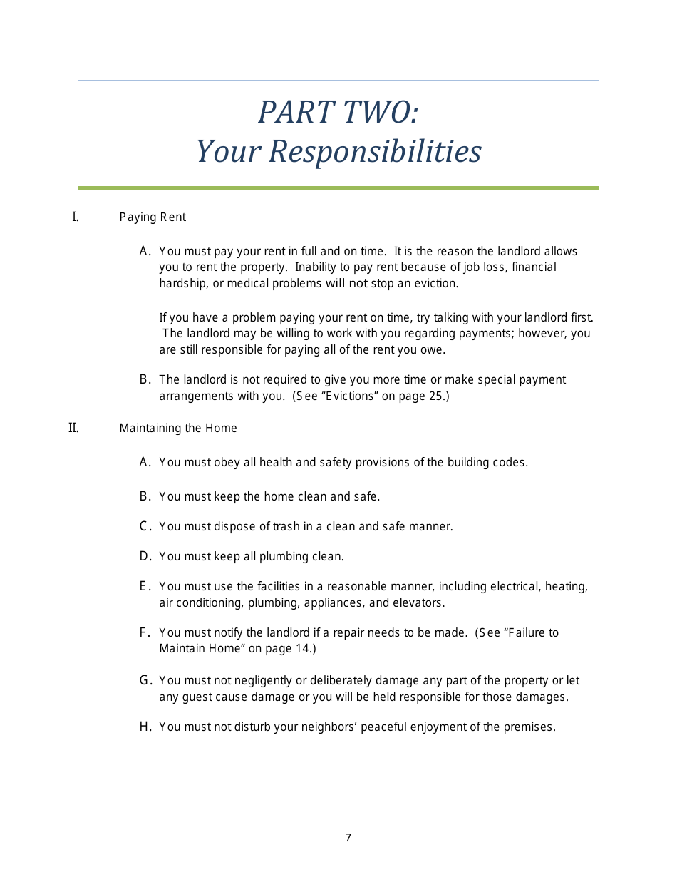 Arizona Tenants Rights and Responsibilities Handbook: a Guidebook From Move-In to Move-Out Including Sample Forms - Arizona, Page 8